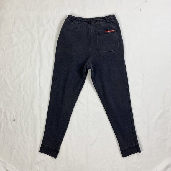 Prada Cotton Jogger Sweatpants Athleisure Lounge Charcoal Grey - Picture 2 of 8
